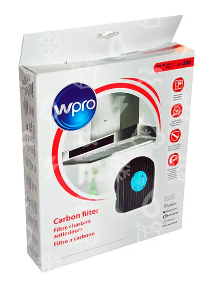 filtr uhlíkový odsavače par 210 x 195 x 50, ARISTON / INDESIT / WHIRLPOOL